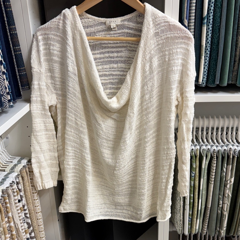 Soft Joie Cream Cowl Neck Sweater